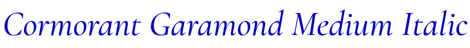 Cormorant Garamond Medium Italic フォント